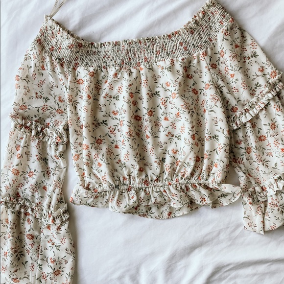 Off the shoulder, floral top. - Picture 1 of 1